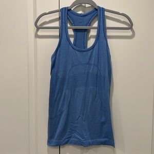 Lululemon Swiftly Tank Top size 6 Heathered Blue